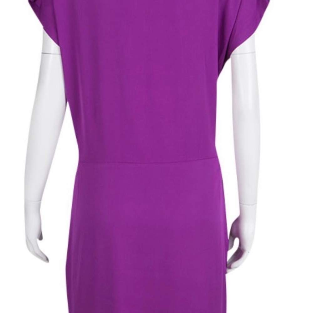 Diane Von Furstenberg Balisi Vivid Purple Wrap Midi Dress - Picture 13 of 13